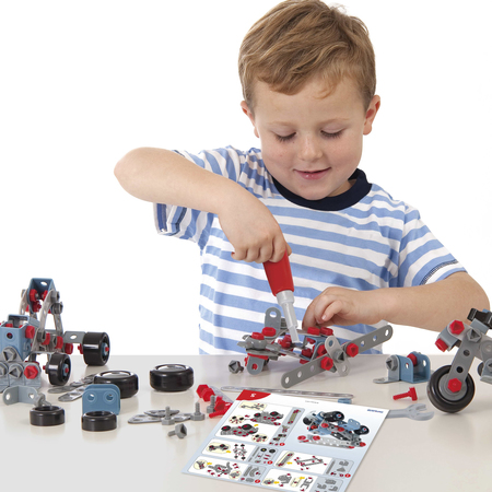 Miniland Educational Mecatech, Vehicle + Robot Building Set, 106 Pieces 95015